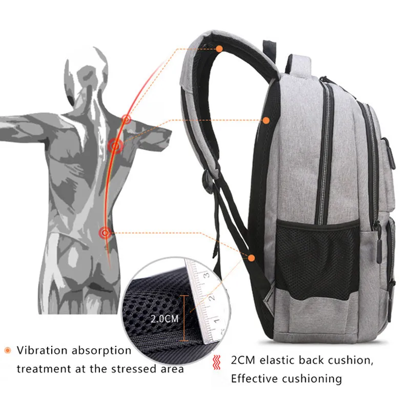 Spacious Laptop Backpack with Spine Protection and Multilayer Design