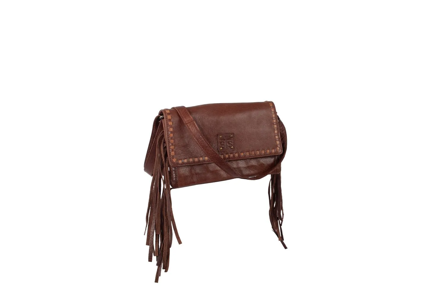 STS Ranchwear Womens Indie Harper Walnut Buffalo Leather Crossbody Bag