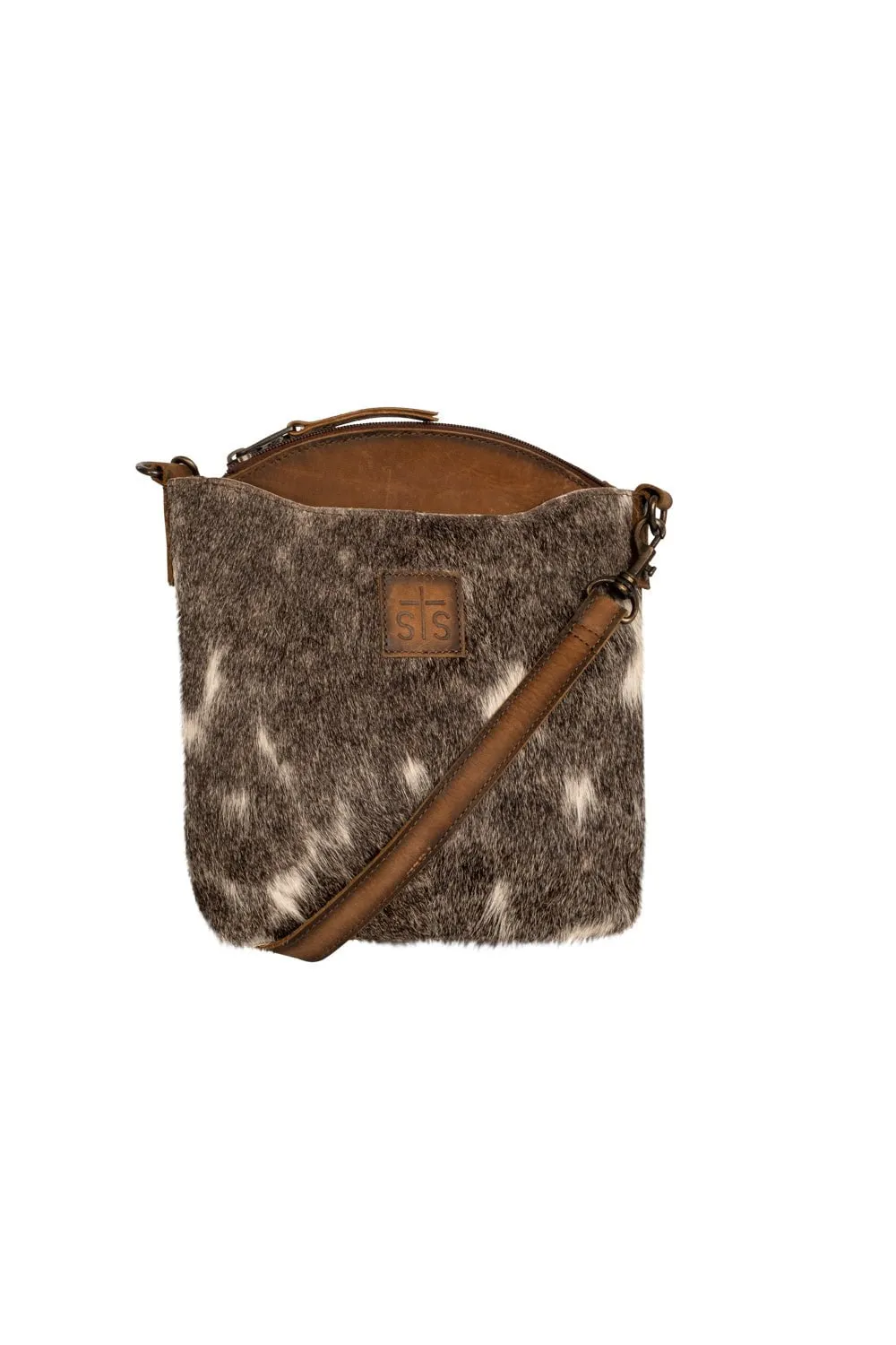 STS Ranchwear Womens Josie Cowhide/Tan Leather Crossbody Bag