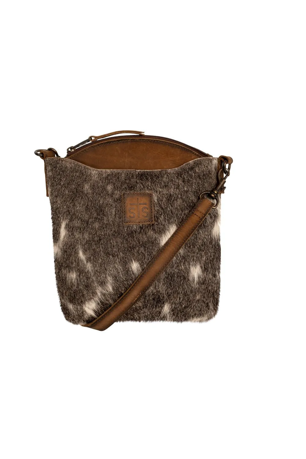 STS Ranchwear Womens Josie Cowhide/Tan Leather Crossbody Bag