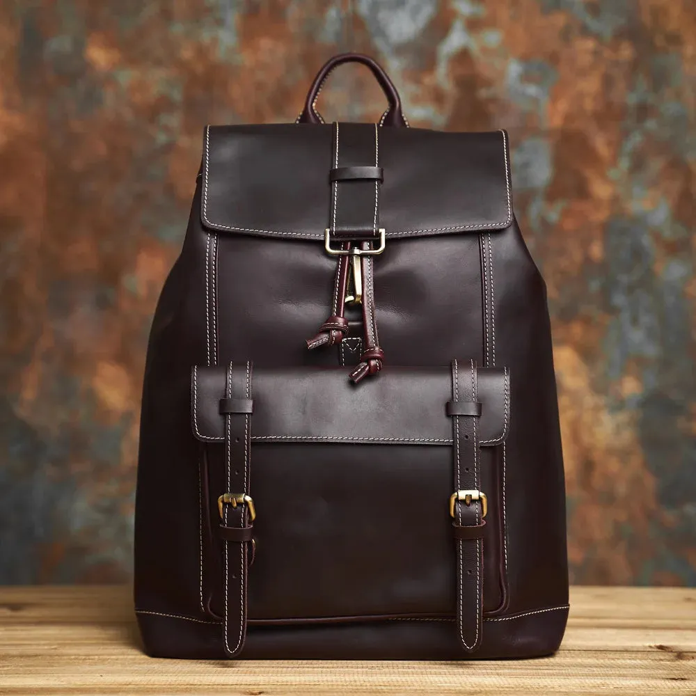 Stylish & Durable Premium Men's Genuine Leather Backpack