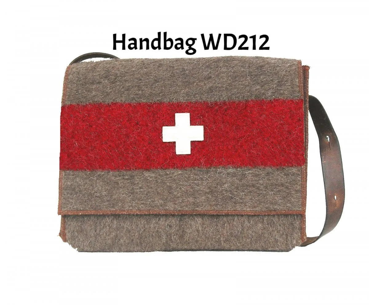 Stylish Swiss Boiled Wool Blanket Handbags by KARLEN Swiss