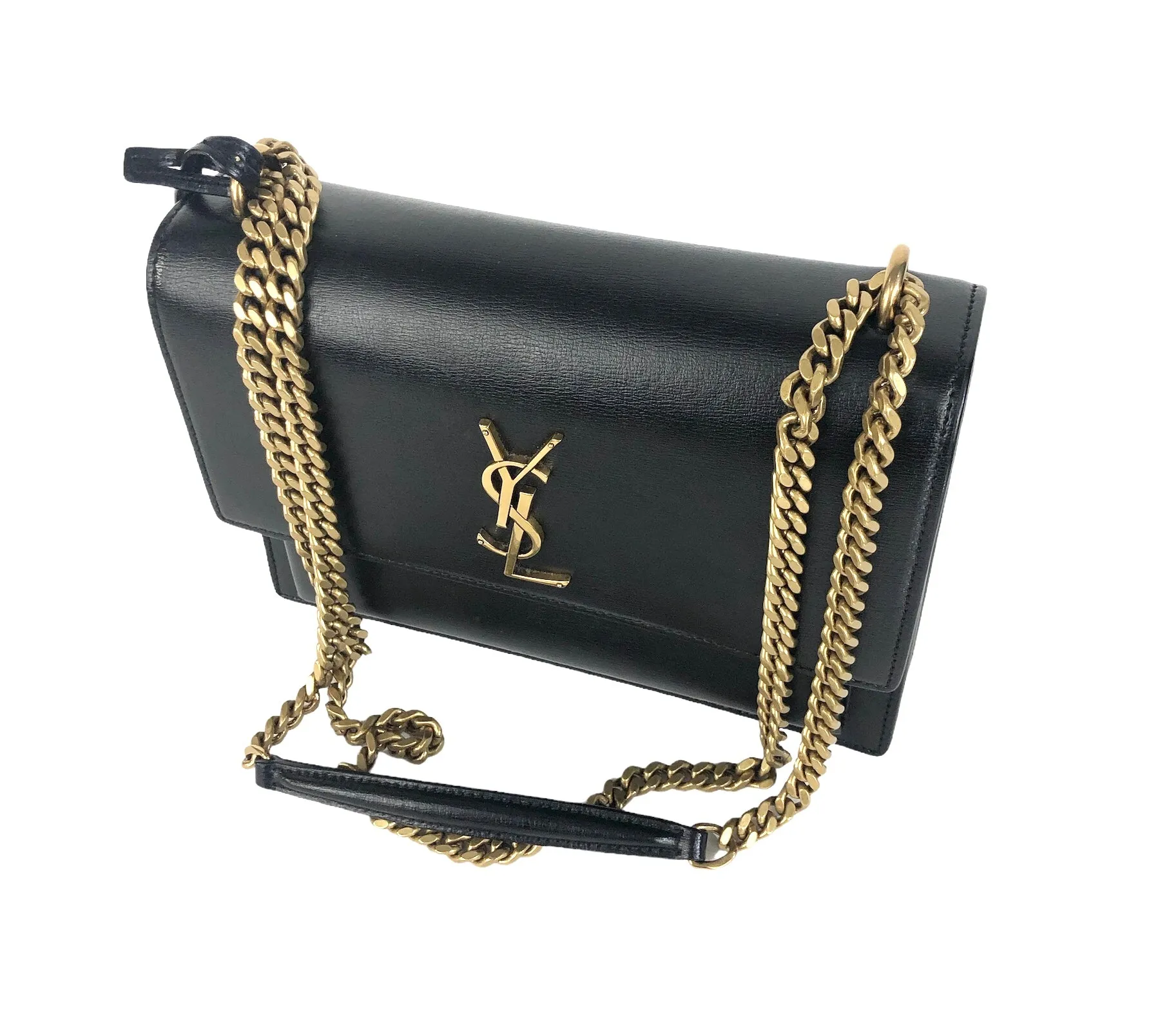 Sunset Medium Monogram YSL Chain Crossbody Bag/Shoulder Bag