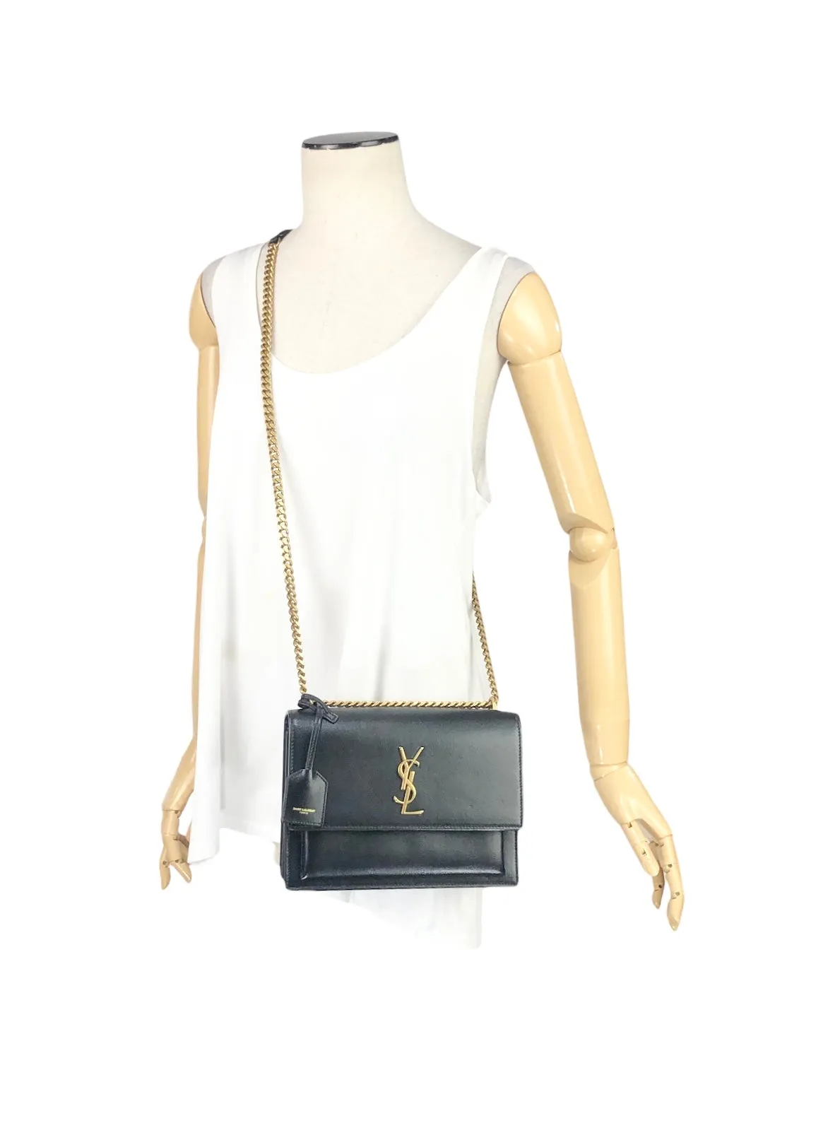 Sunset Medium Monogram YSL Chain Crossbody Bag/Shoulder Bag