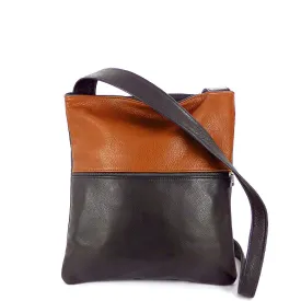 Sven colorblock lightweight vertical leather crossbody bag