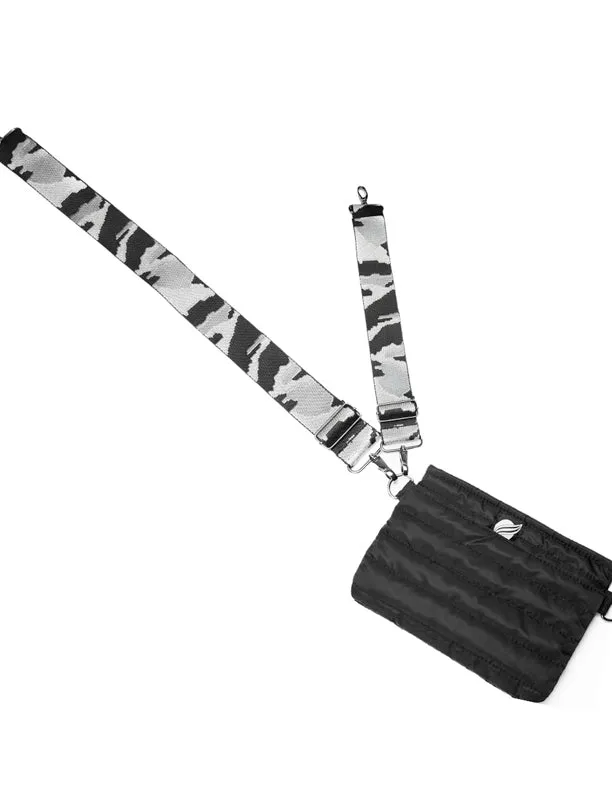 Think Royln - Bum Bag/Crossbody Black Noir with Camo Metallic Web