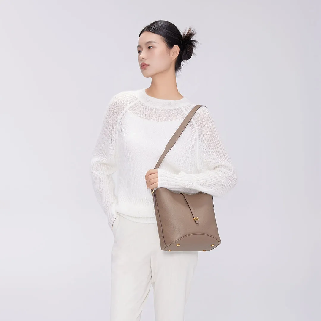 TIANQINGJI Handmade TOGO Leather Bucket Bag