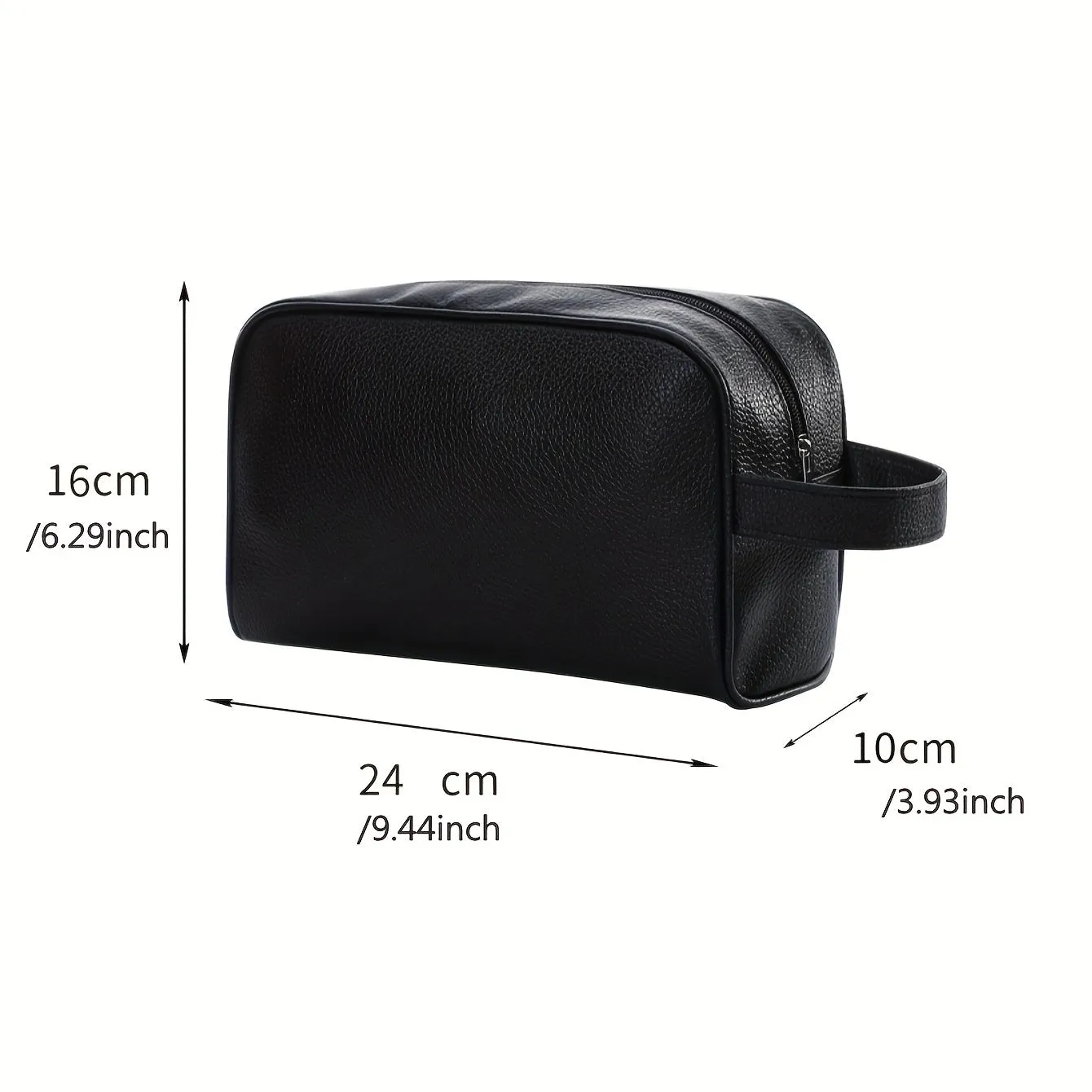 Travel in Style with Spacious PU Leather Toiletry Bag