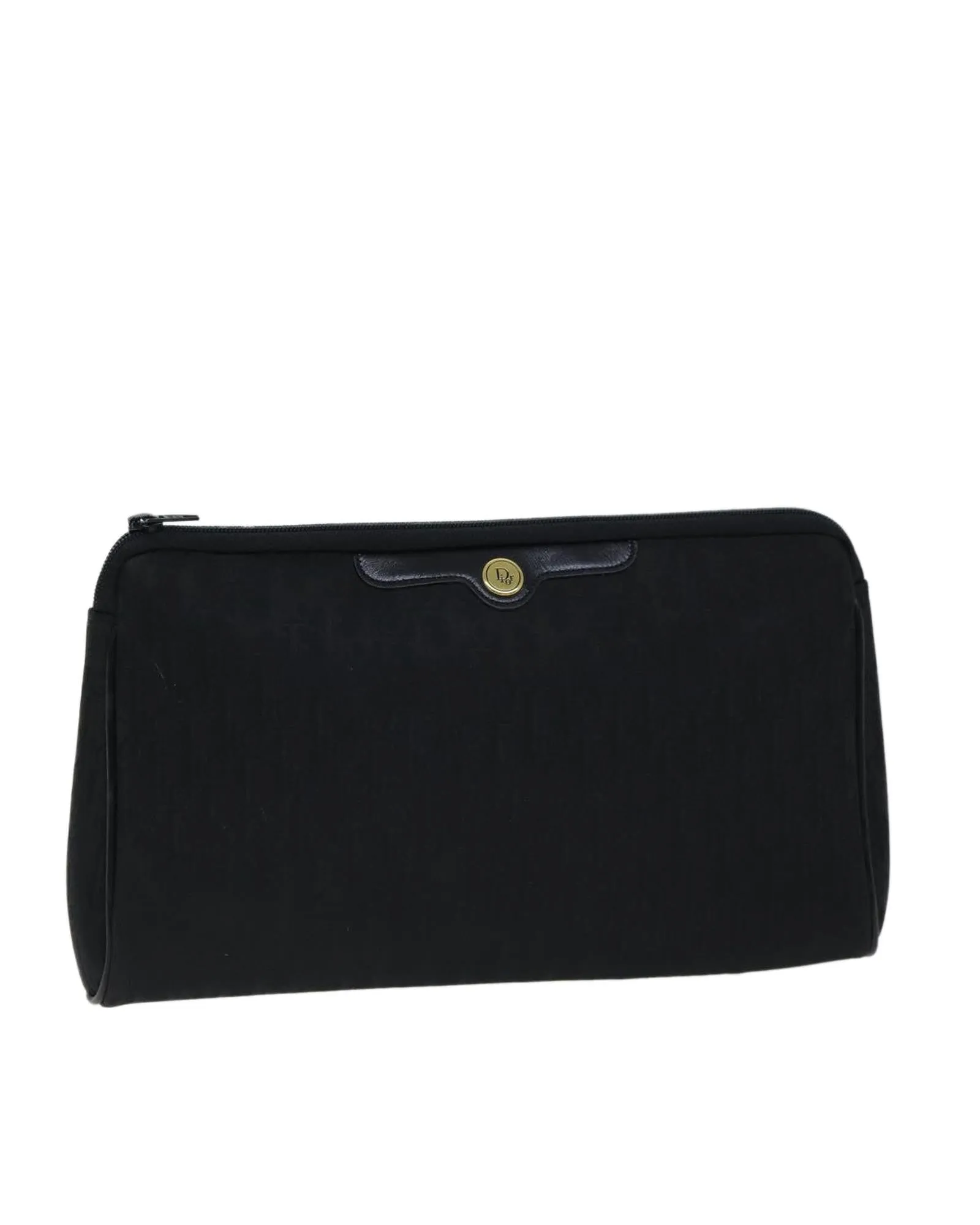 Trotter Canvas Clutch Bag in Black by Christian Dior