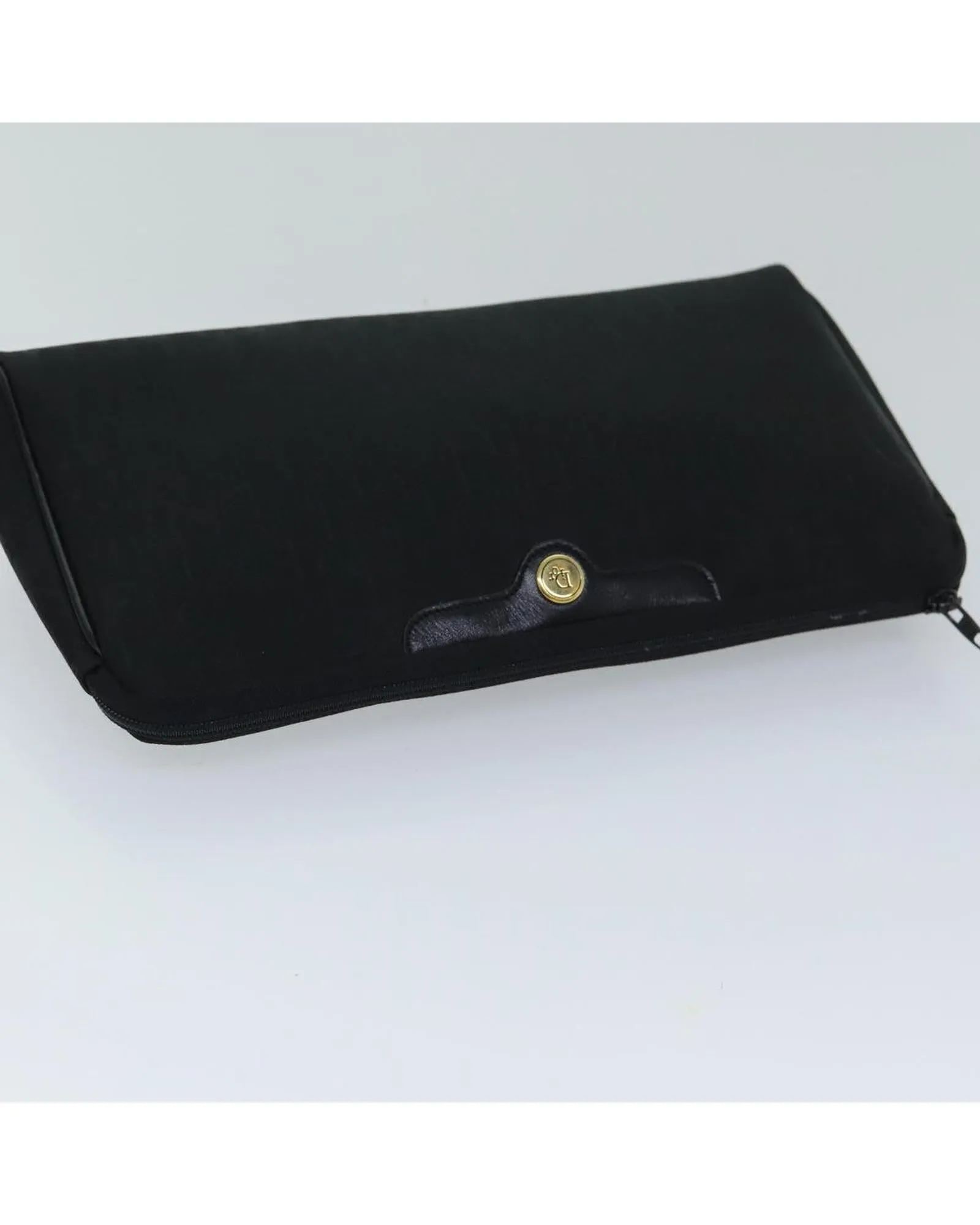 Trotter Canvas Clutch Bag in Black by Christian Dior