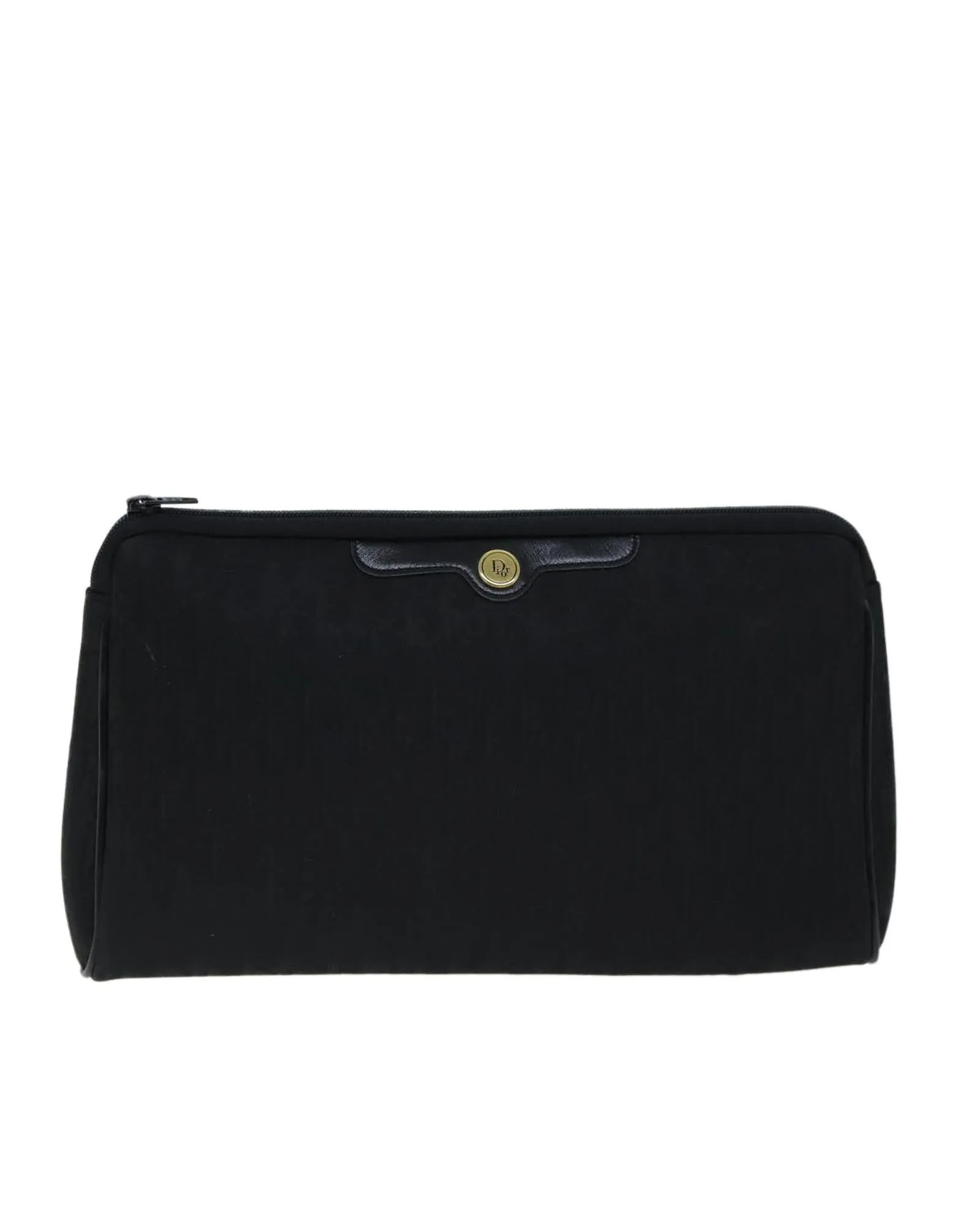 Trotter Canvas Clutch Bag in Black by Christian Dior