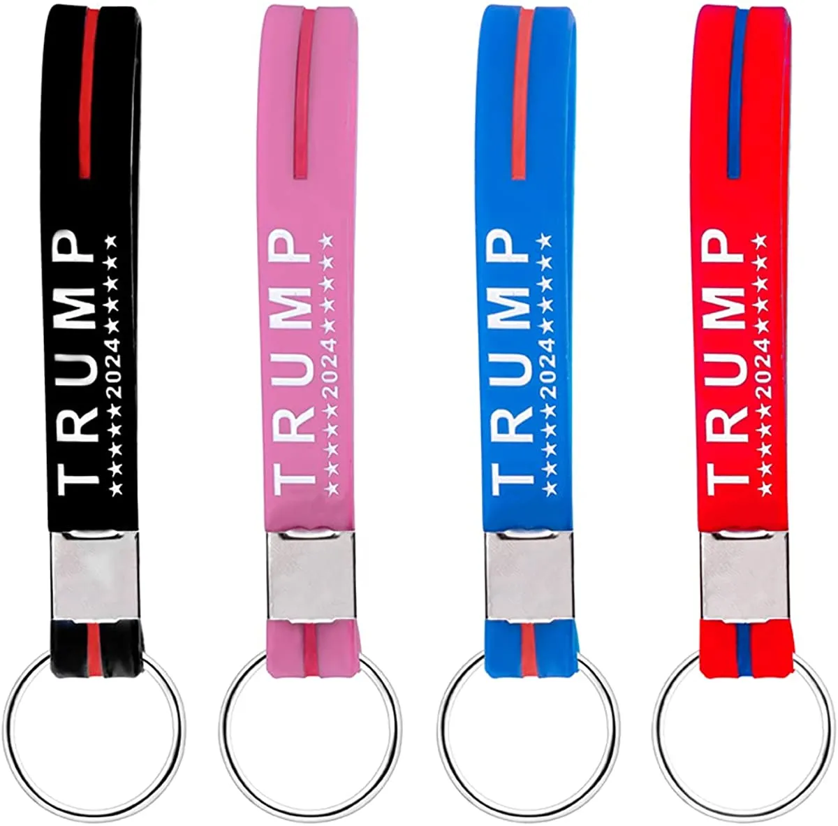 Trump 2024 Keychain Silicone Key Chain Set of 4