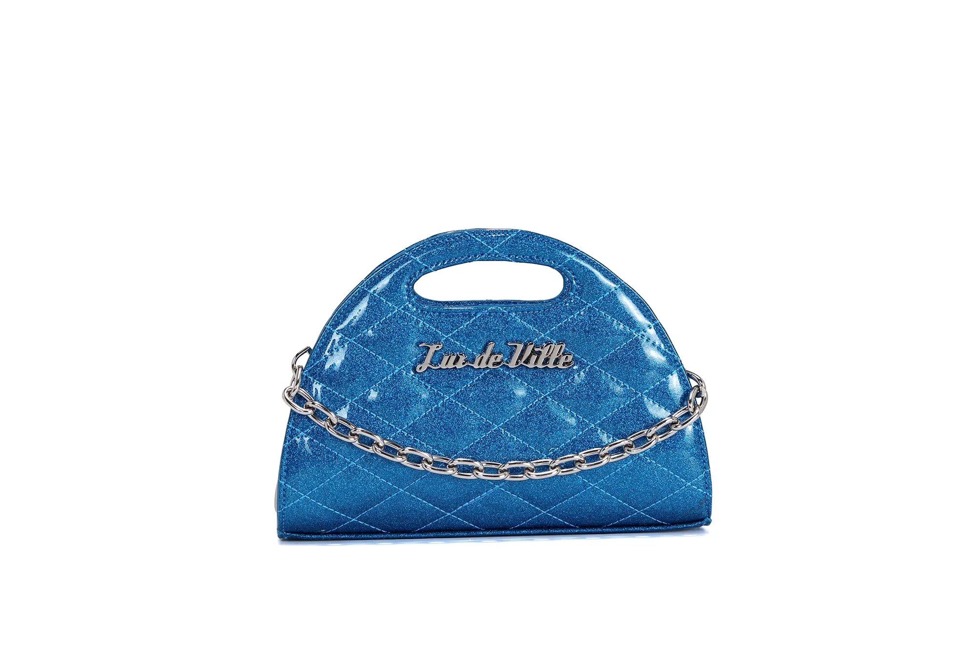 Villain Blue Sparkle - Half Moon Tiny Tote