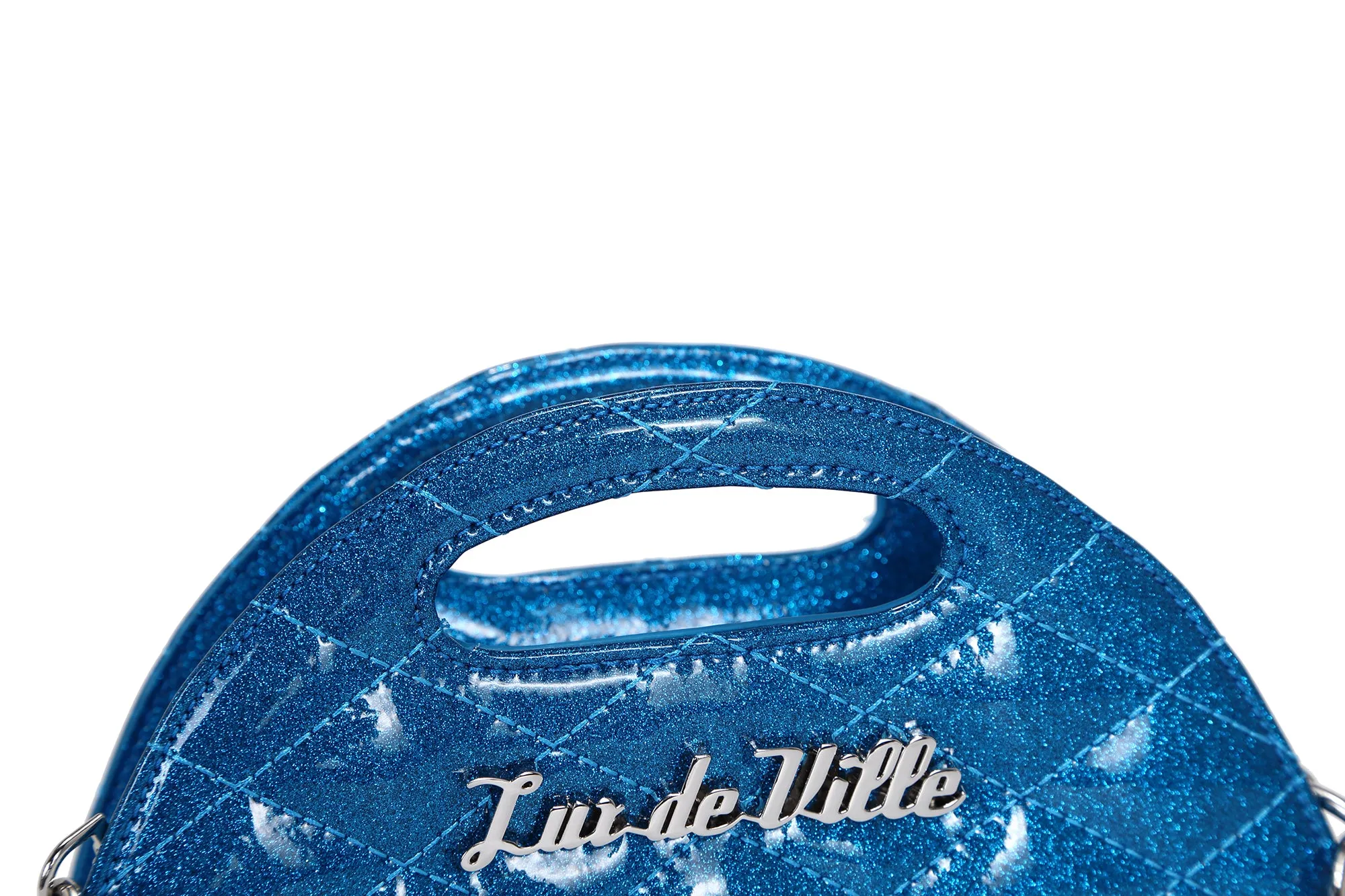 Villain Blue Sparkle - Half Moon Tiny Tote