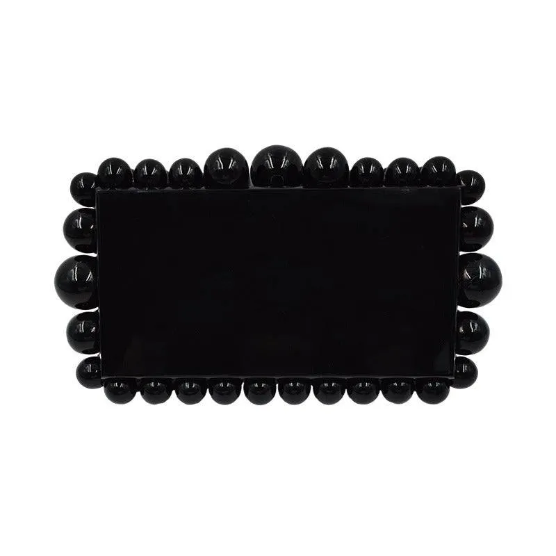 Women Clear Acrylic Box Evening Clutch Bag