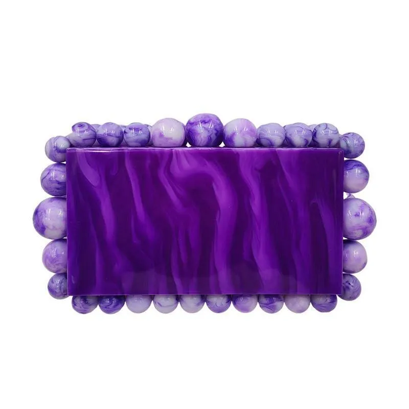 Women Clear Acrylic Box Evening Clutch Bag