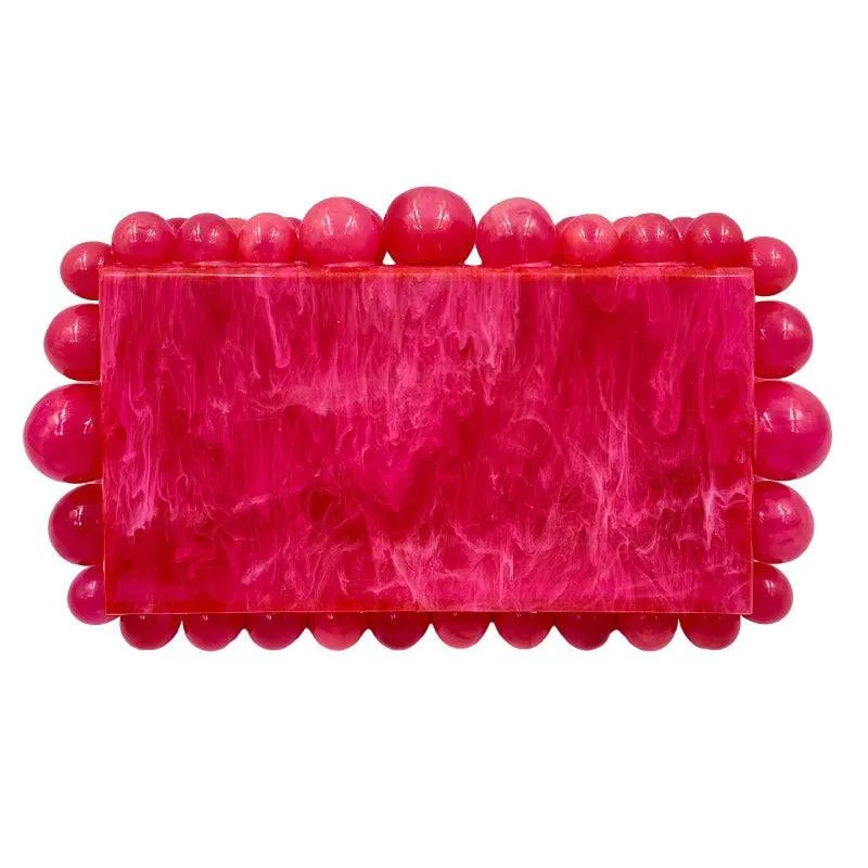 Women Clear Acrylic Box Evening Clutch Bag