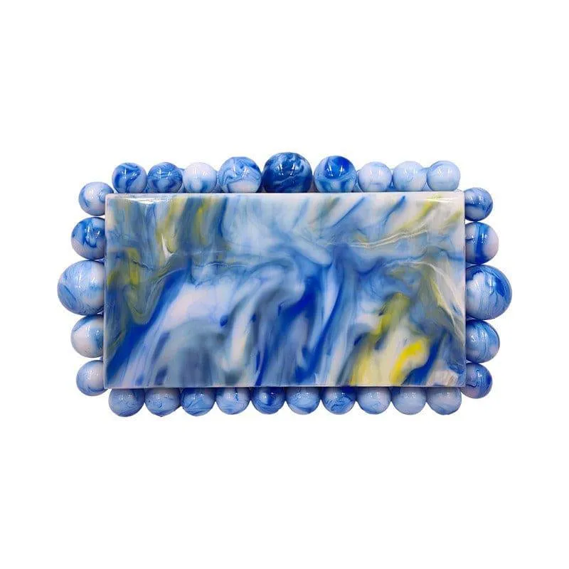 Women Clear Acrylic Box Evening Clutch Bag