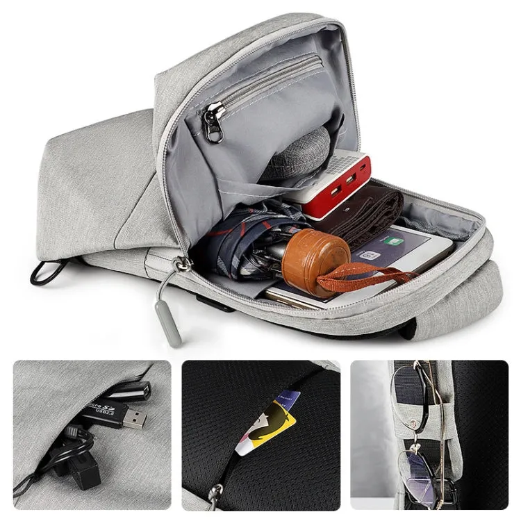 XB03 Adjustable Casual Sports Chest Bag(Deep Gray)