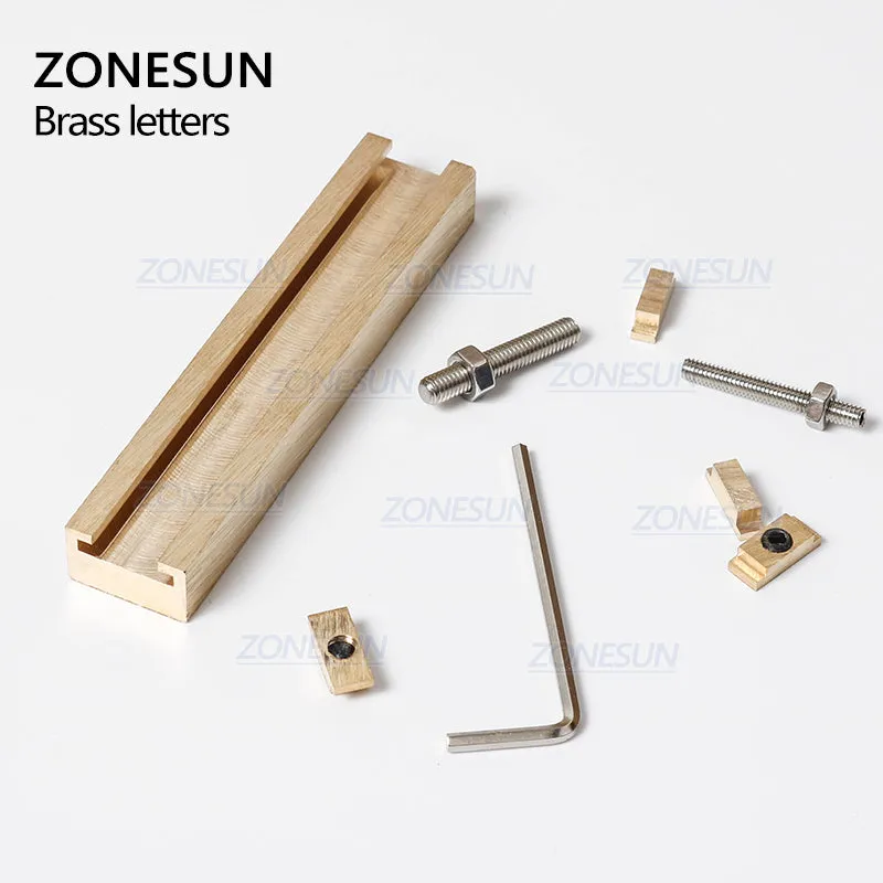 ZONESUN 184PCS Alphabet Letter Set Brass Stamp For Custom Initials