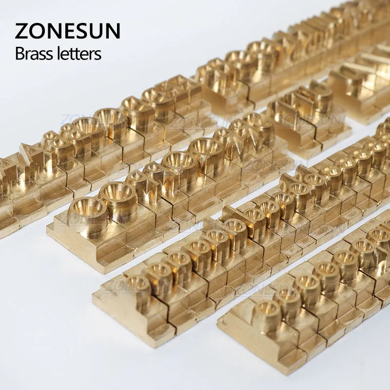 ZONESUN 184PCS Alphabet Letter Set Brass Stamp For Custom Initials