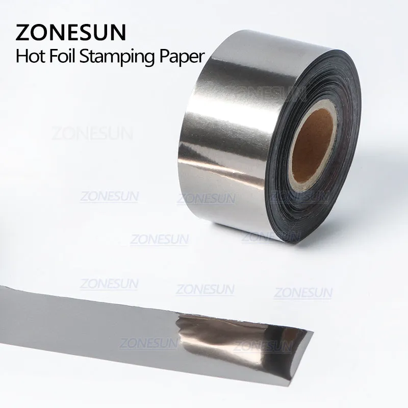 ZONESUN 5CM Rolls Gold Silver Hot Foil Stamping Paper  Paper For Heat Press Transfer Machine