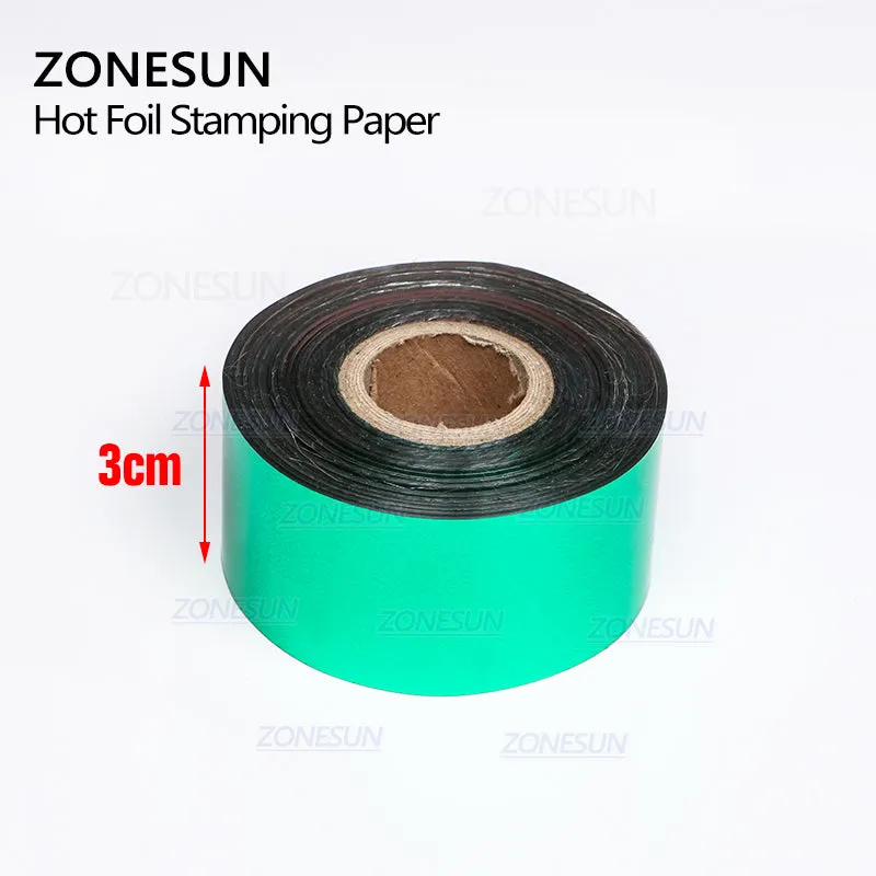 ZONESUN 5CM Rolls Gold Silver Hot Foil Stamping Paper  Paper For Heat Press Transfer Machine