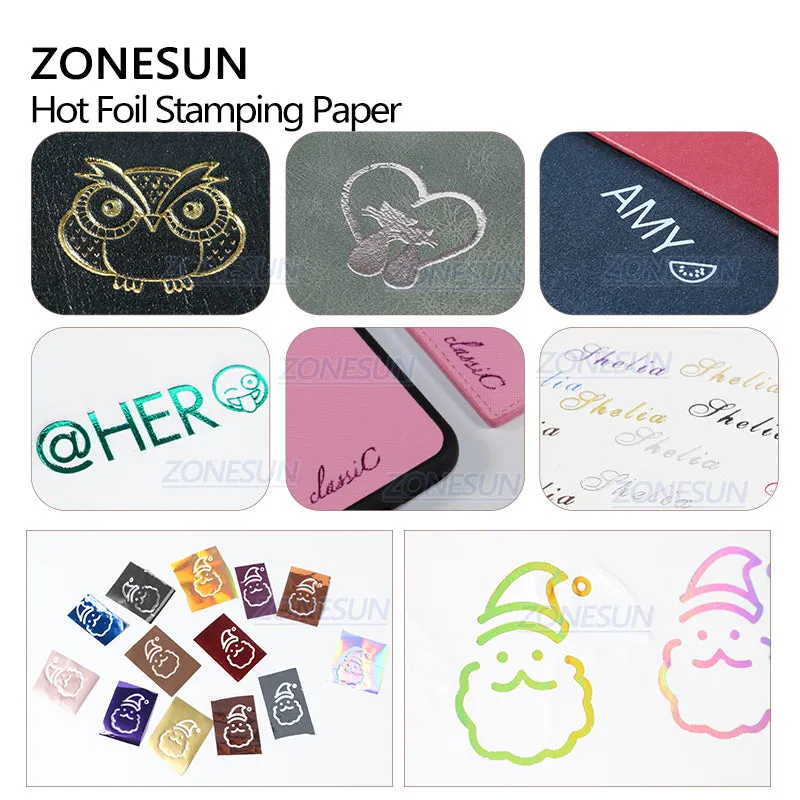 ZONESUN 5CM Rolls Gold Silver Hot Foil Stamping Paper  Paper For Heat Press Transfer Machine