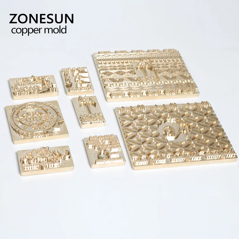 ZONESUN Custom Logo Brass Stamp For Foil Stamping Leather Wood Bread Food