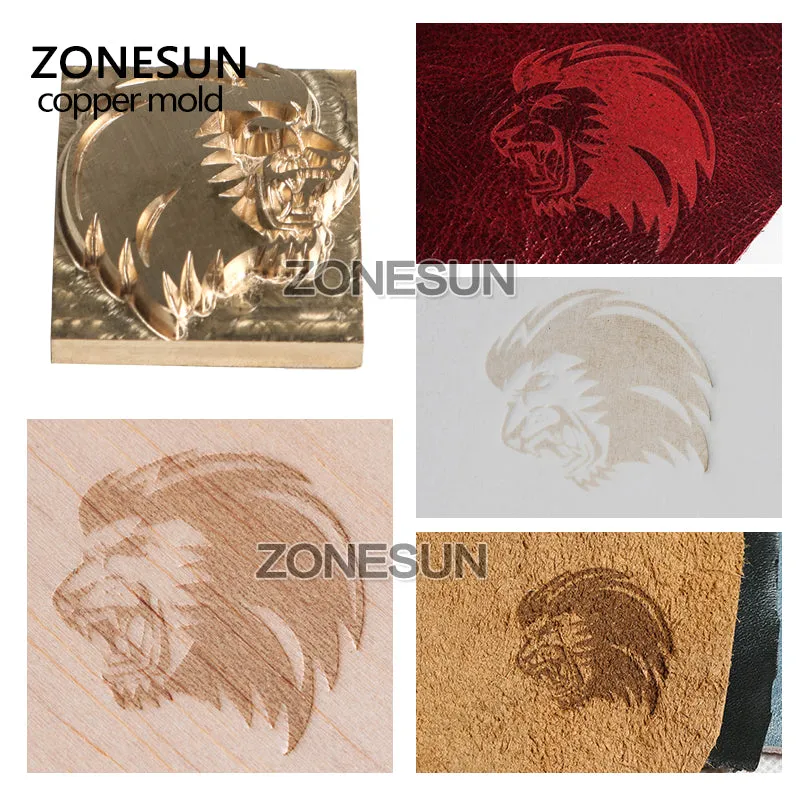 ZONESUN Custom Logo Brass Stamp For Foil Stamping Leather Wood Bread Food