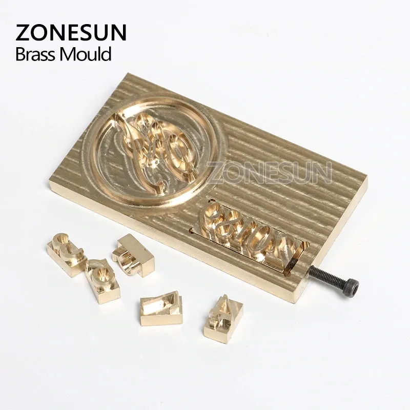 ZONESUN Custom Logo Design Embossing Stamping Mold for Leather Wood Paper  DIY Gift Customized Branding iron Printing Heat Stamping Mould