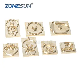 ZONESUN Custom Logo Design Embossing Stamping Mold for Leather Wood Paper  DIY Gift Customized Branding iron Printing Heat Stamping Mould