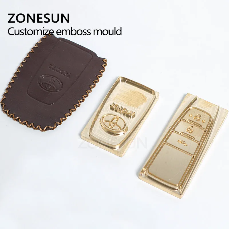 ZONESUN Custom Logo Design Embossing Stamping Mold for Leather Wood Paper  DIY Gift Customized Branding iron Printing Heat Stamping Mould