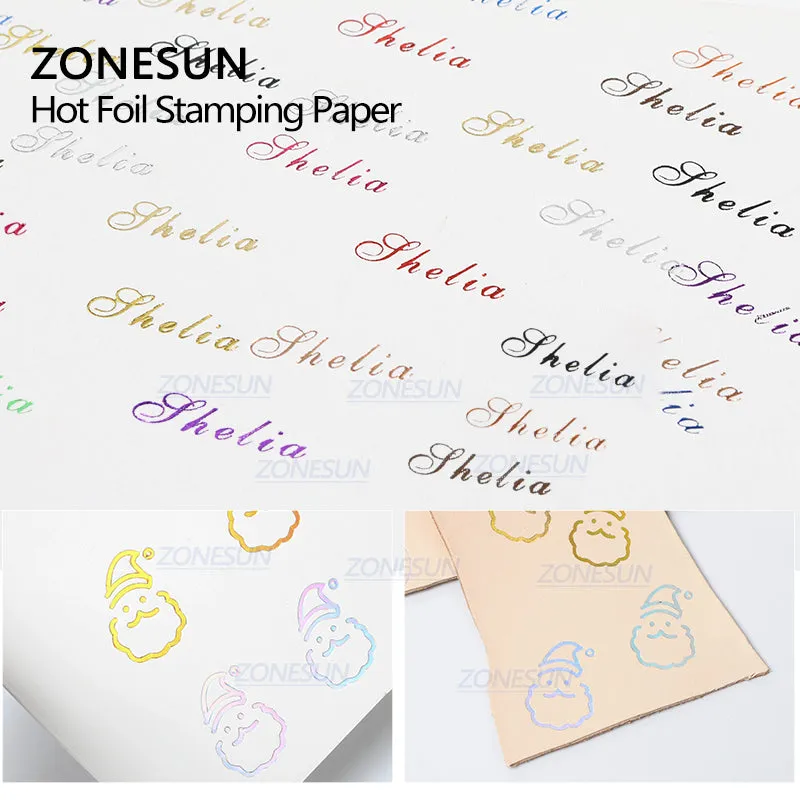 ZONESUN Hot foil Stamping Paper Leather Fabric PU Glitter Decorative Artificial Metal Leather for Sewing Material Leather Skin