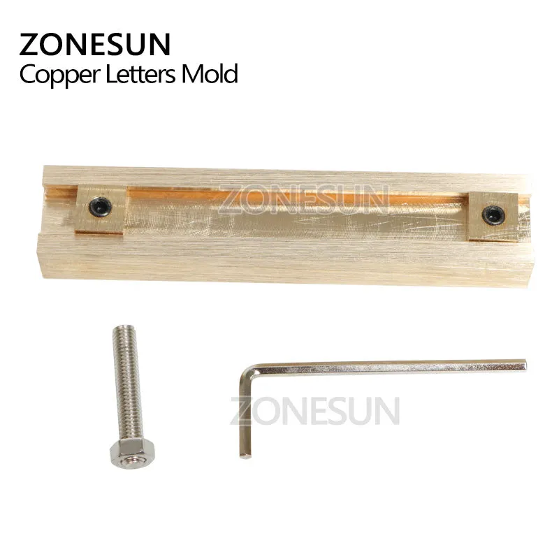 ZONESUN T-slot Brass Letters Stamp For Foil Stamping Leather Wood Plastic Custom Initials